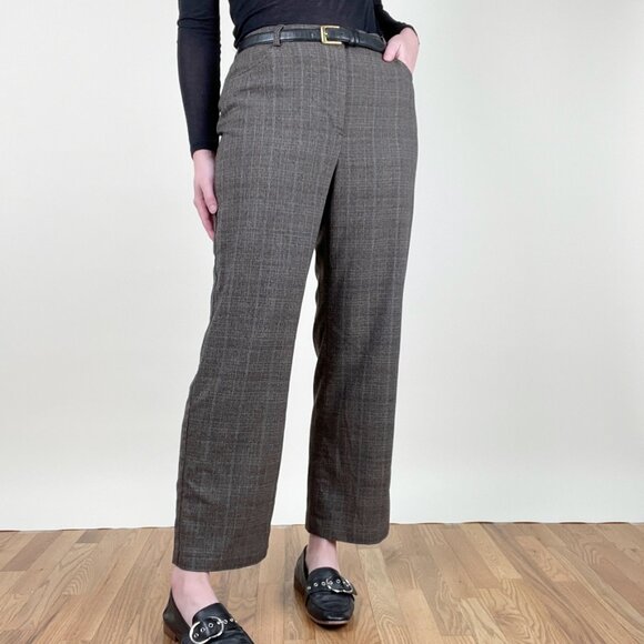 Vintage Handmade High Rise Straight Leg Trouser Pants Preppy Light Dark Academia - Picture 5 of 7
